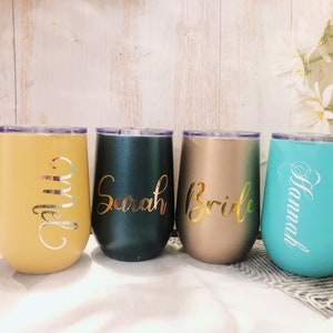 PERSONALISED Reusable Travel wine Tumbler|Teachers Gift|custom CUP TUMBLER with name|Christmas Teacher Gift box coffee Tea Bridesmaids gift