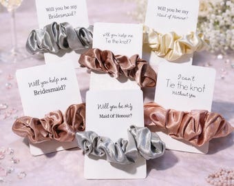 Bachelorette Scrunchie|Bridal hair tie| Bachelorette Party Favour|Hair tie bachelorette|Braidesmaid Scrunchie|bridesmaid box card invitation