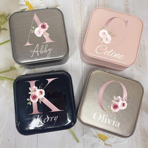 Personalised Jewellery Box |Engraved Travel Case for Bridesmaids|Custom Organiser Gift for Her|Travel jewellery box|Bridesmaid Proposal Gift