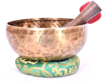 Full Moon Singing Bowls - Tibetan Sound Healing Meditation bowls for chakra balancing sound therapy yoga meditation with mallet - lunar bowl