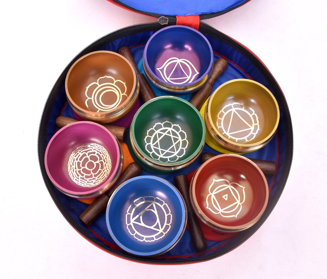 Chakra Healing Tibetan Singing Bowl Set of 7 Singing Bowls From Nepal ...