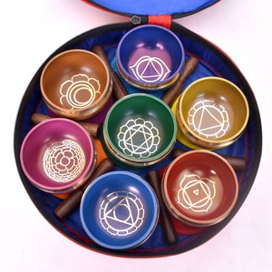 Chakra Healing Tibetan Singing Bowl set of 7 - Singing bowls from Nepal