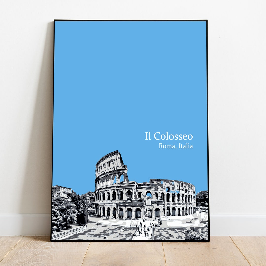 Rome Colosseum Abstract Wall Art Italy Travel Poster Etsy Israel