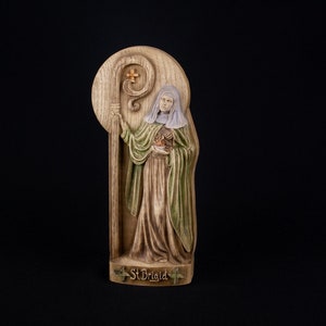 Saint Brigid Statue: Celtic Goddess, Irish Mythology, Ecological Ash Tree