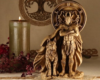 Handmade Belial Statue: Wooden Satanic Occult Decor