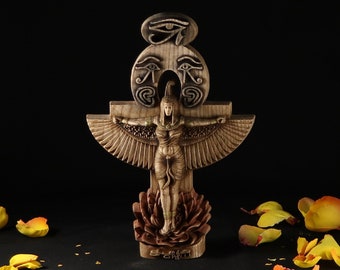 エジプトの女神マアト像：開いた翼、神話のシンボル - Etsy 日本