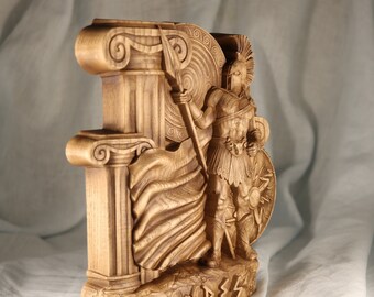 アレス像、ギリシャ神話の戦いの神、木彫り、異教の祭壇装飾 - Etsy 日本