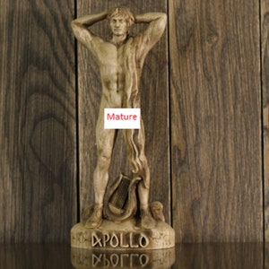 Apollo god, Apollo carving, Greek statue, Greek sculpture, Greek god apollo altar, Wood carving Wood sculptura Greek mythology Roman statue