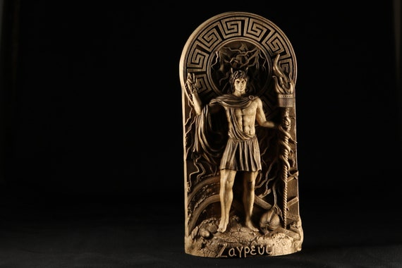 ザグレウス像：木製のギリシャ神彫刻、ディオニュソス神 - Etsy 日本