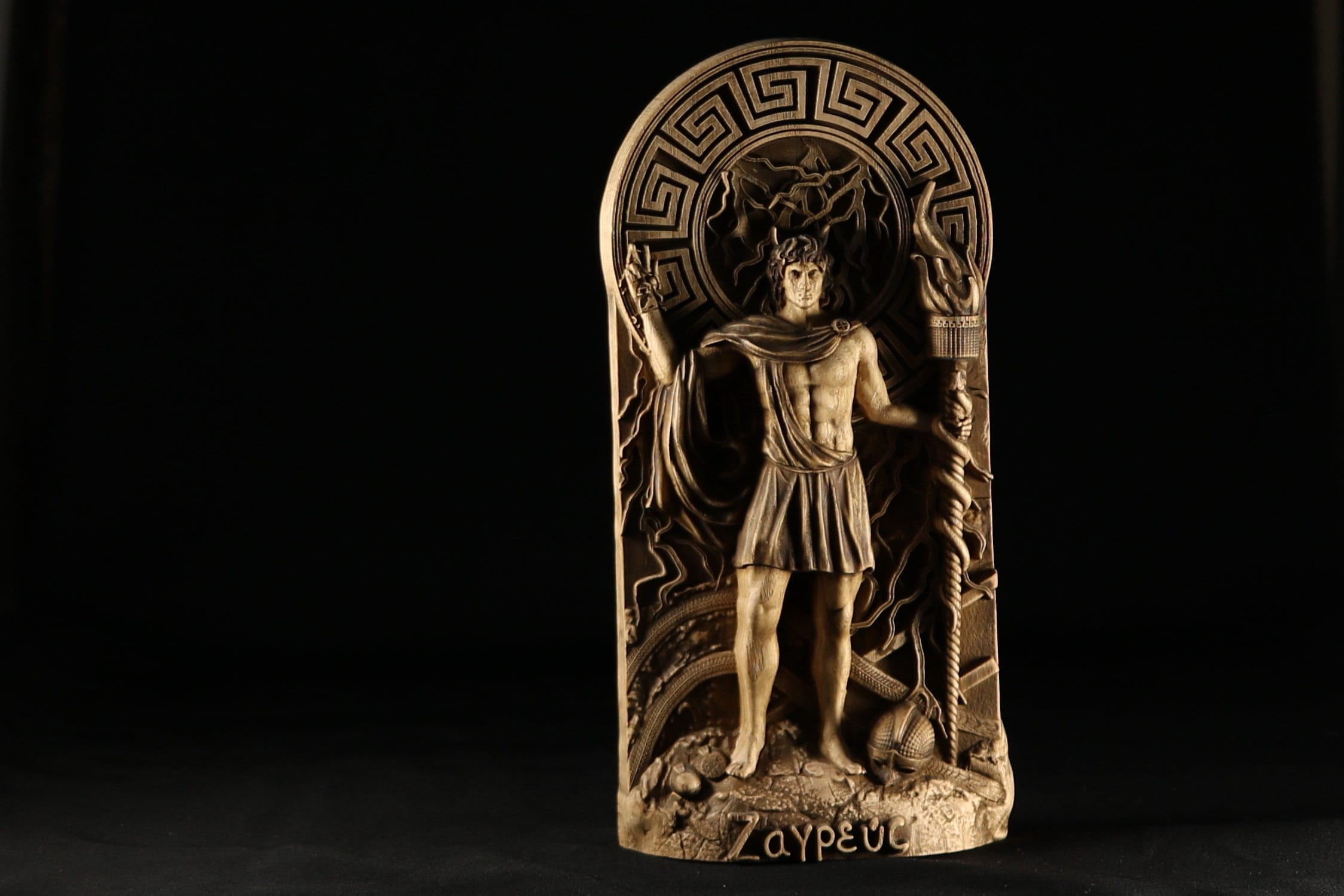 ザグレウス像：木製のギリシャ神彫刻、ディオニュソス神 - Etsy 日本