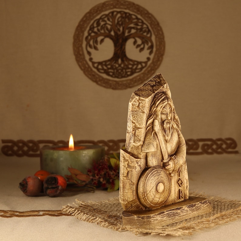 Tyr statues Home altar kit Norse pagan Valhalla Viking gods Etsy