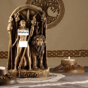Inanna Inanna statue Ishtar Lilith Astarte Asherah Sumerian Goddess statue Witchcraft lilith statue Mesopotamia Dark goddess Wiccan decor