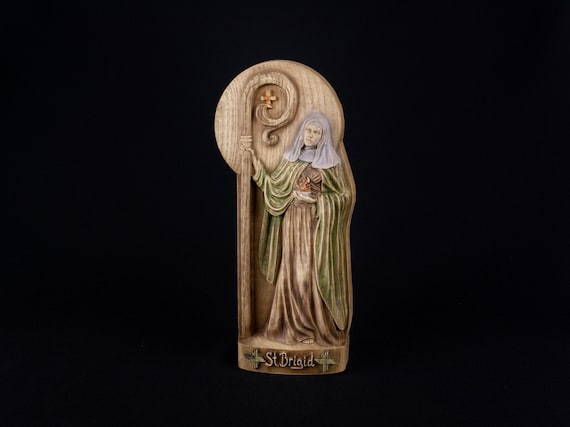 Saint Brigid Statue: Celtic Goddess, Irish Mythology, Ecological Ash Tree