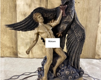 ガニメデスと鷲の像 | ギリシャ神話の彫刻 | ゼウスの献酌官アート