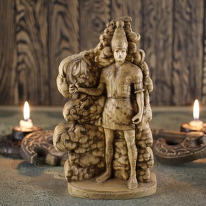 Baal, Wooden god statue, Demon, Wood sculpture, Storm god, Mesopotamia, Canaanite Fertility god God of war God El Wood carving Lilith statue