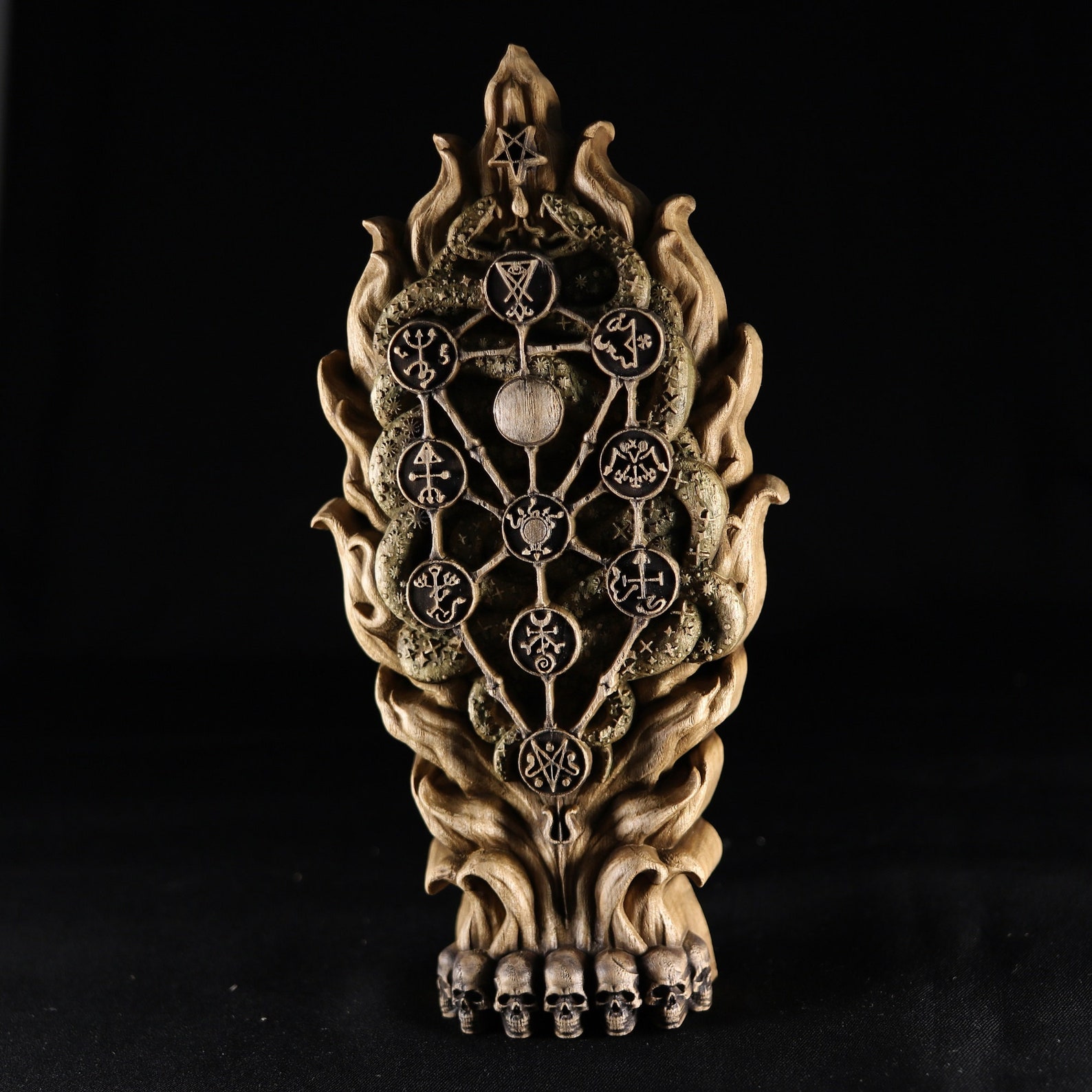 Satanic Tree Qliphoth Tree of Death Statue, Satanic Occult Goth Decor - Etsy