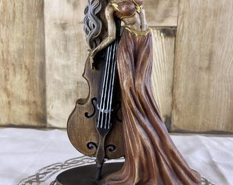 Klepoth Demon Violinist Statue - Gothic Dark Fantasy Art