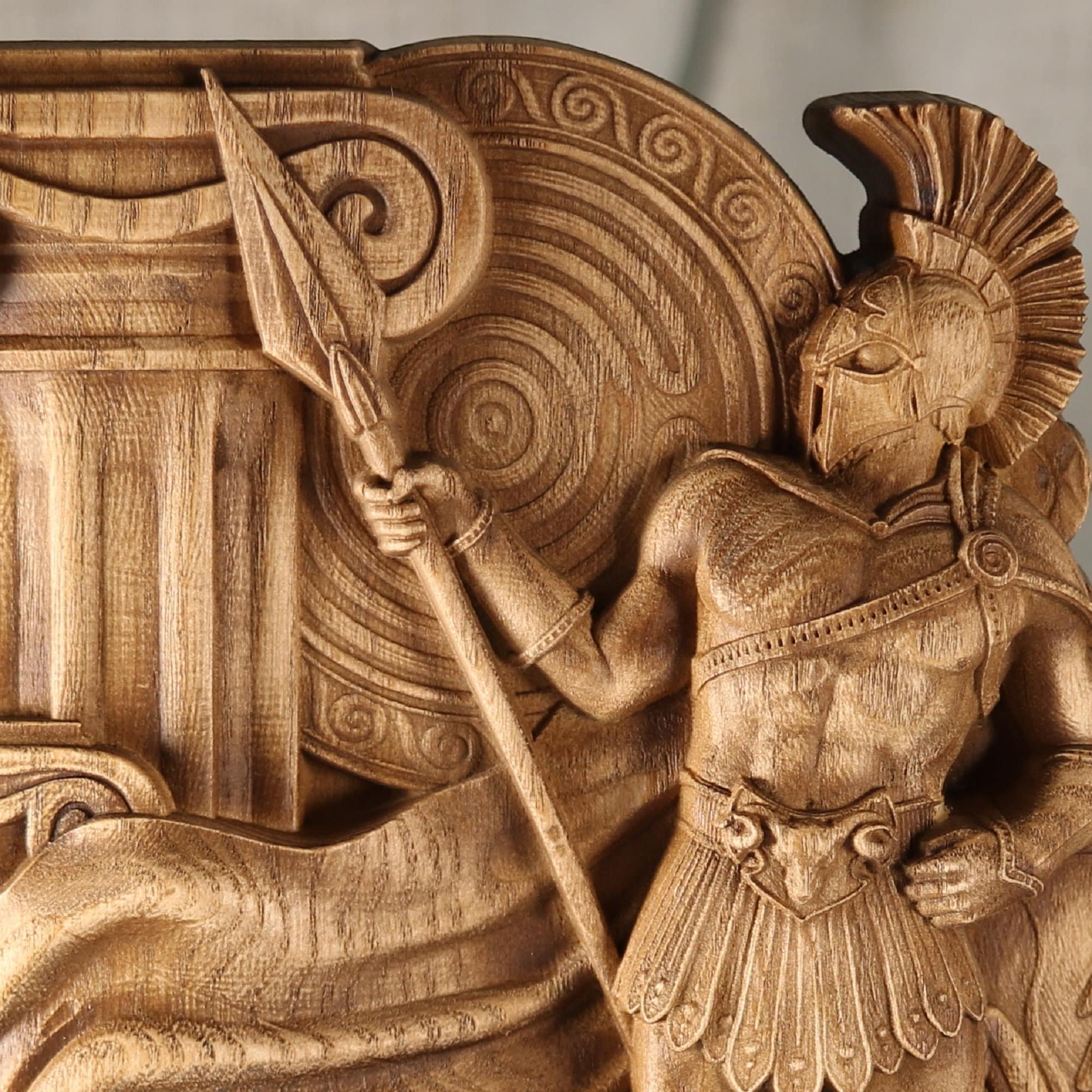 アレスの木製像：ギリシャの戦争の神彫刻木彫り神話ゼウス - Etsy 日本