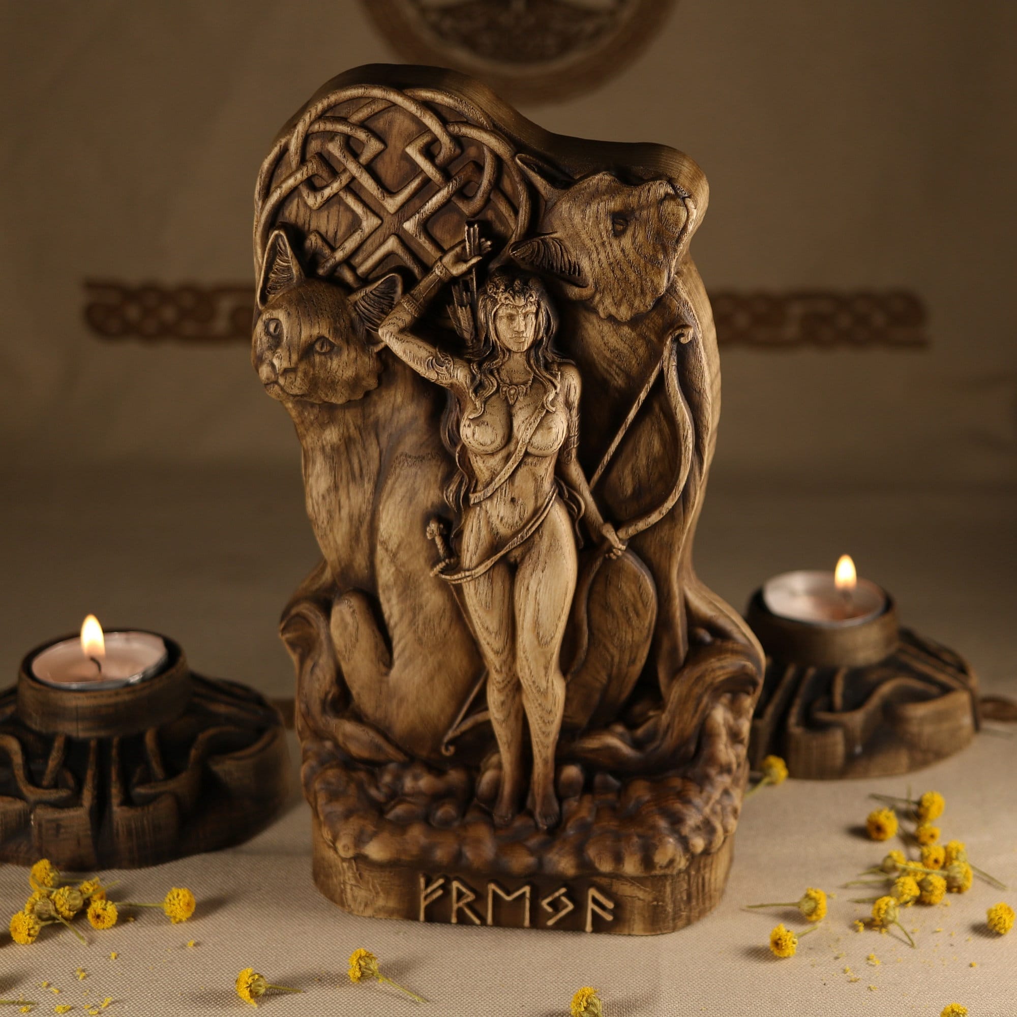 Freya Asatru Altar Freyja Goddess Statue Freya Cats Freyja Etsy Australia