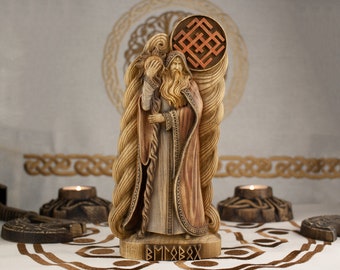 Belobog Slavic mythology Slavic gods Slavic god statue Pagan statue Wood sculpture Slavic pagan Norse altar Slavic paganism Wood carving