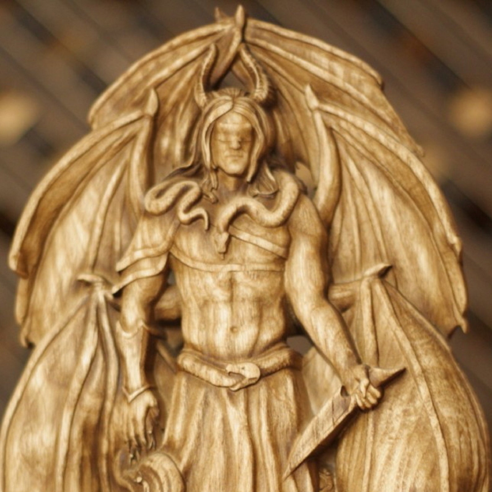 Samael Lucifer statue Lucifer morningstar Satan statue Art Etsy