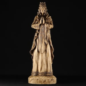 Handgefertigte Sara La Kali Statue: Eschenholz Romani Göttin Altar Dekor