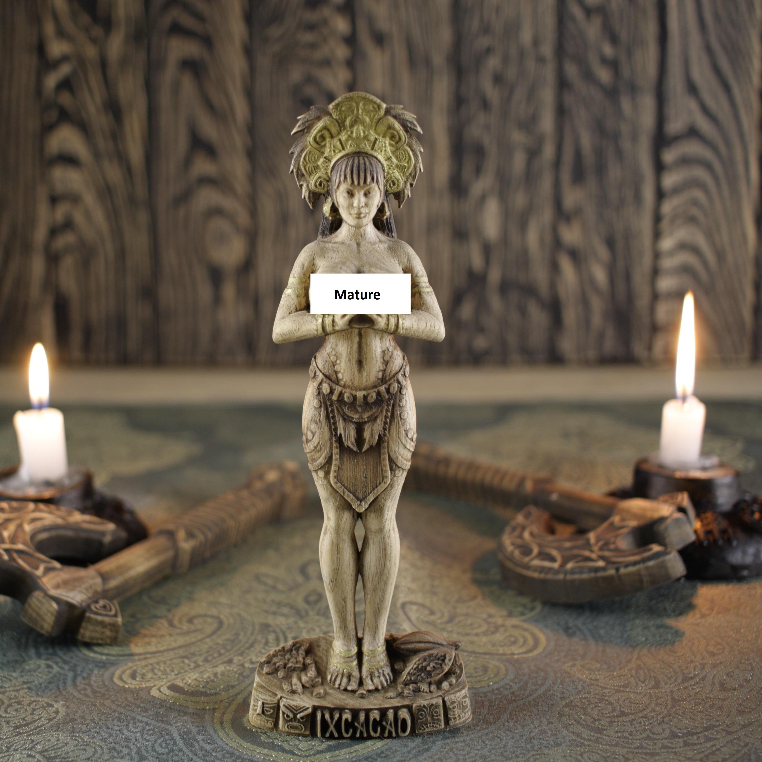 Ixcacao Mayan Goddess Statue: Ash Tree Sculpture - Etsy