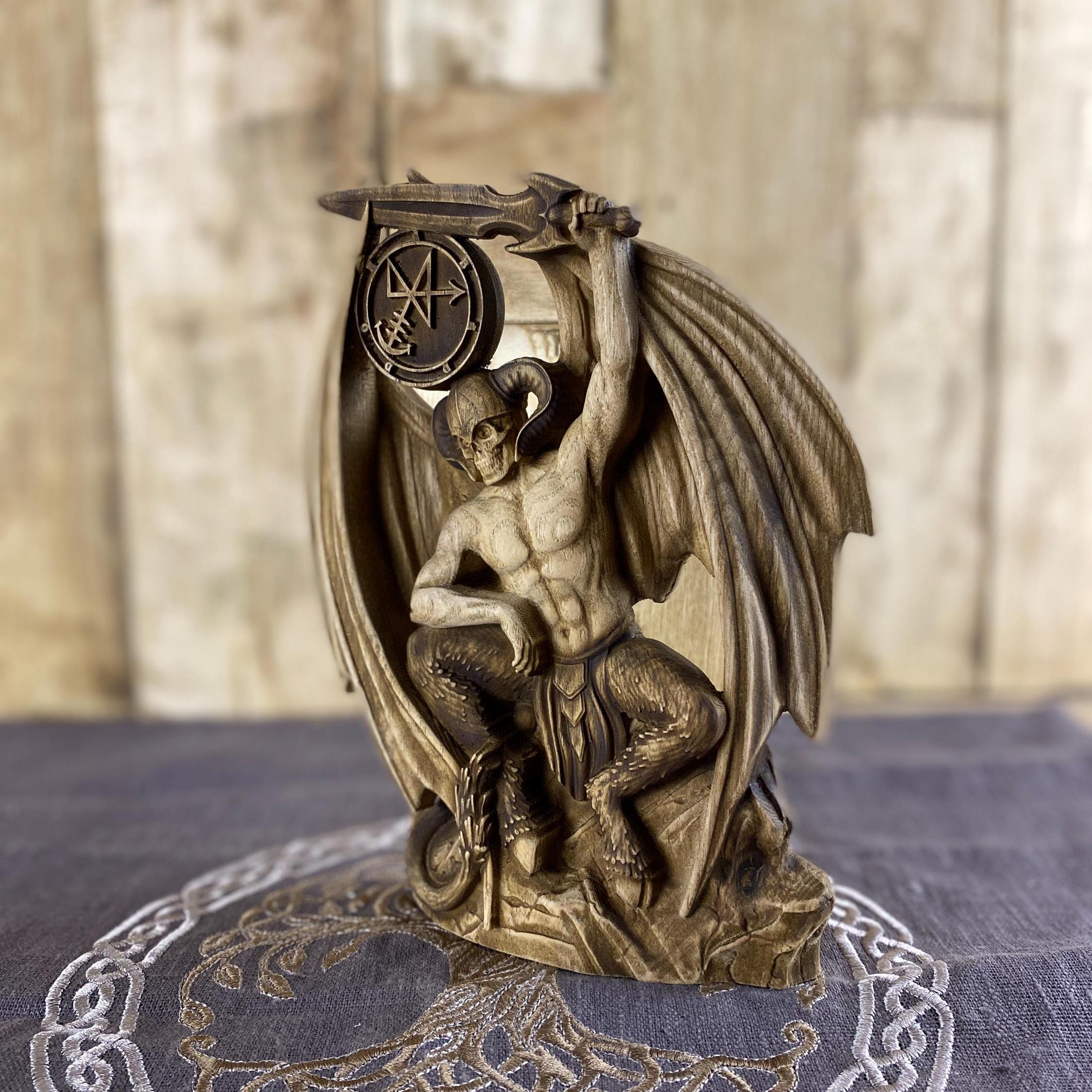 アバドンの悪魔の像と印章 - オカルト装飾、ゴエティアアートの黒魔術