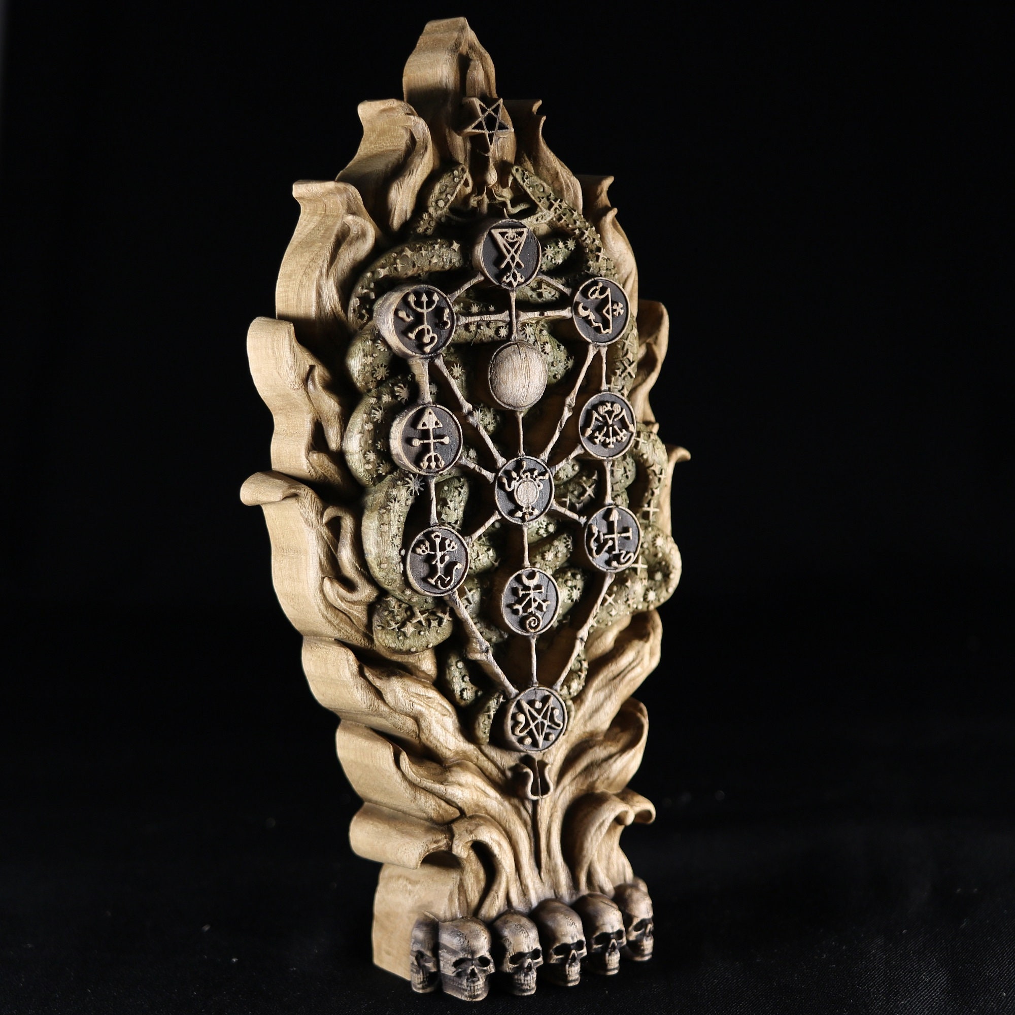 Satanic Tree Qliphoth Tree of Death Statue, Satanic Occult Goth Decor - Etsy