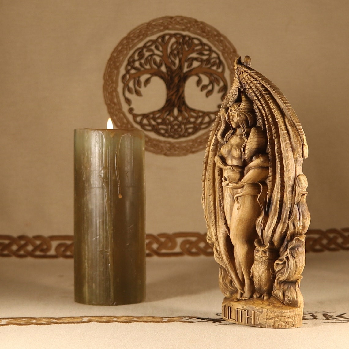 Lilith statue Lilith goddess Ishtar Inanna statue lilith Etsy