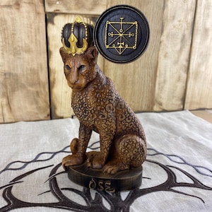Goetia sigil Demon Statue Satanische Symbole Satan Statue Okkulte Symbolik Salomon Okkulte Statue Goetia Dämon Okkultes Dekor Goetia sigil 57