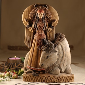 Native American Woman Statue - Etsy