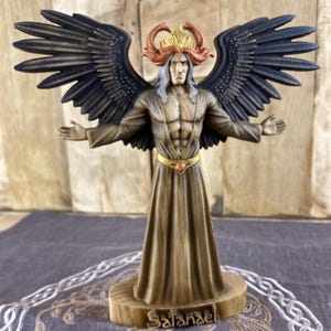Satan statue Satanism Demon statue Devil statue Satanic Witchcraft Wood carving Demon art Demon decor Occult decor Satanael Occult art