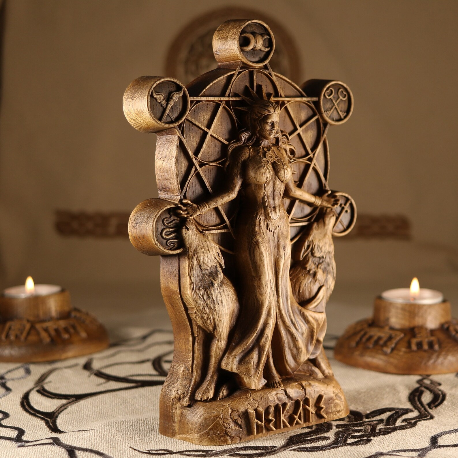 Hekate Statue Hecate Statue Hekate Altar Triple Goddess Etsy