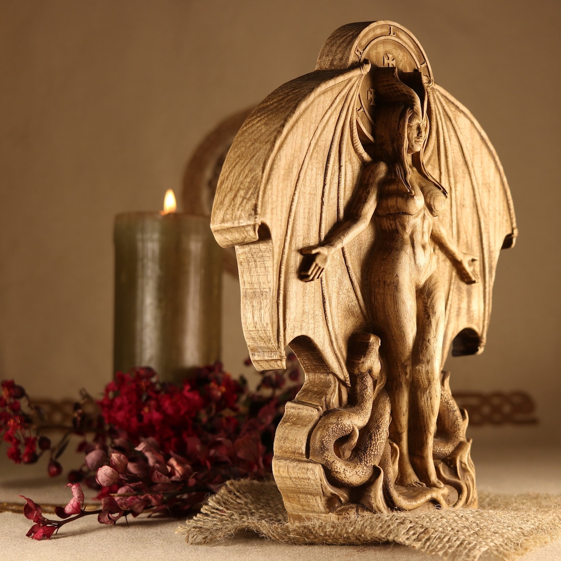 Lilith Lilith statue Inanna Hel Goddess statue Wiccan altar Etsy