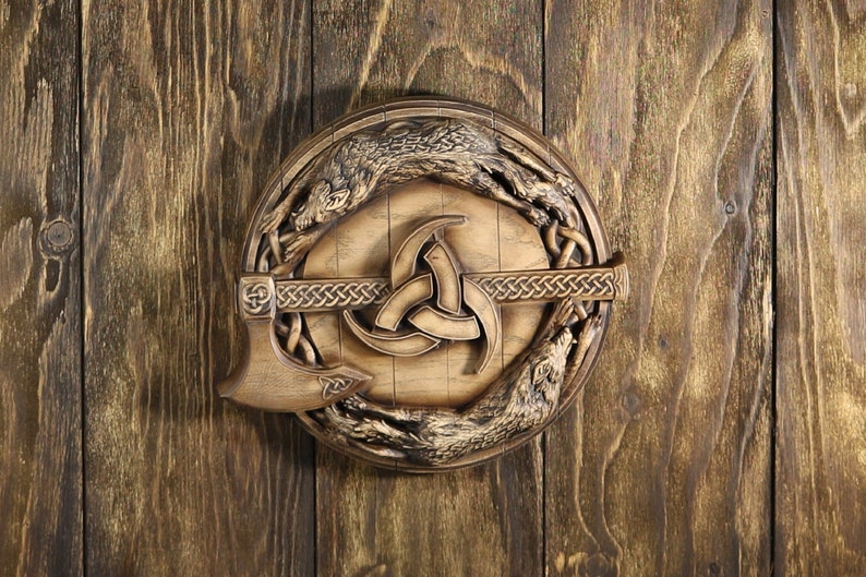 Viking Shield Wooden Shield Viking Decor Wall Decor Viking - Etsy