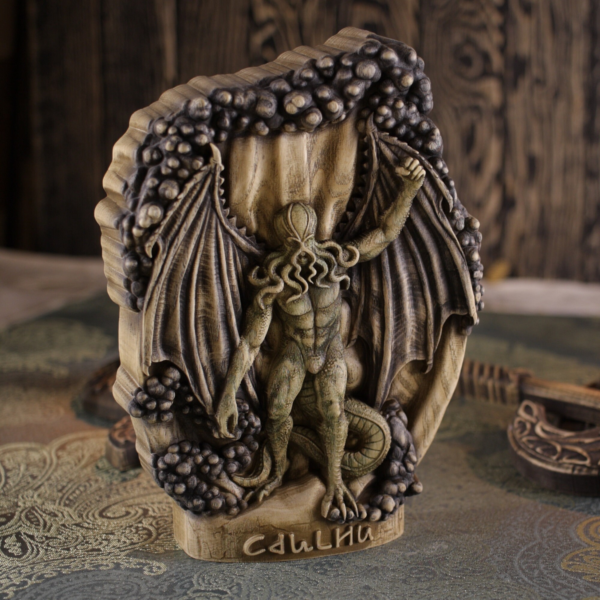 Cthulhu Idol Cthulhu Statue Cthulhu Figure Octopus Sculpture Etsy