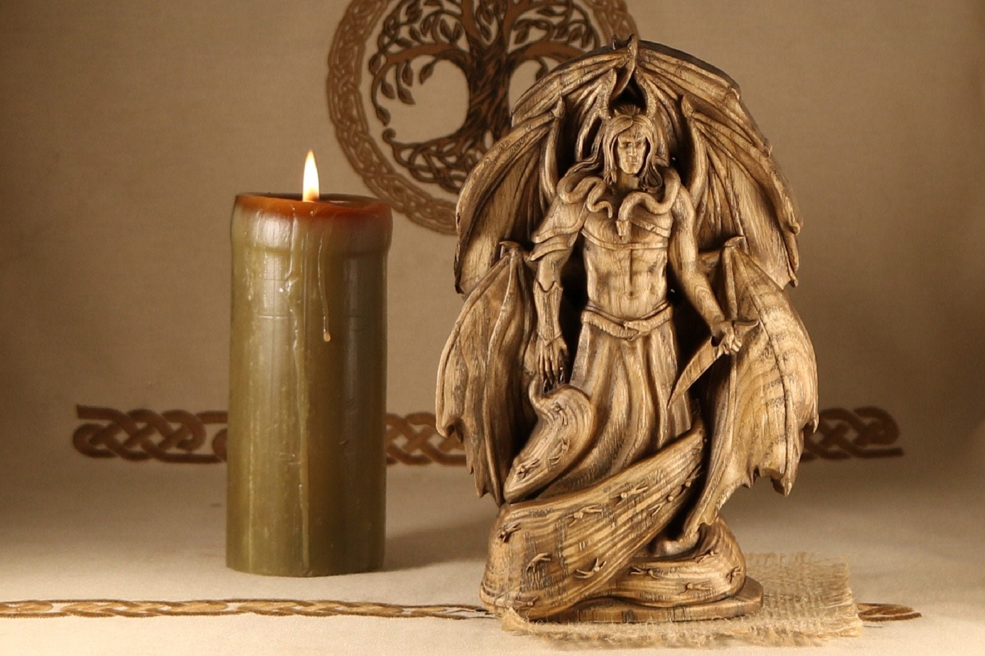 Samael Lilith Lucifer statue Lucifer morningstar Satan Etsy