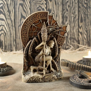 Arachne Statue: Greek Goddess Sculpture, Wiccan Occult Decor