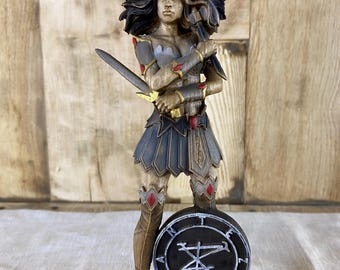 Tezrian Tezrian statue Tezrian demon Black magic Magic Demon Demon statue Demon attunement Home decor Wood statue Wood carving Decor statue