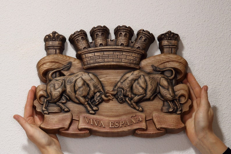 Bull Wood Carvings Wall Art Rustic Home Decor Wood Carving Etsy