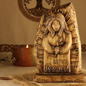 Baldr statue, Pagan decor, Wood carving, Viking  Norse gods