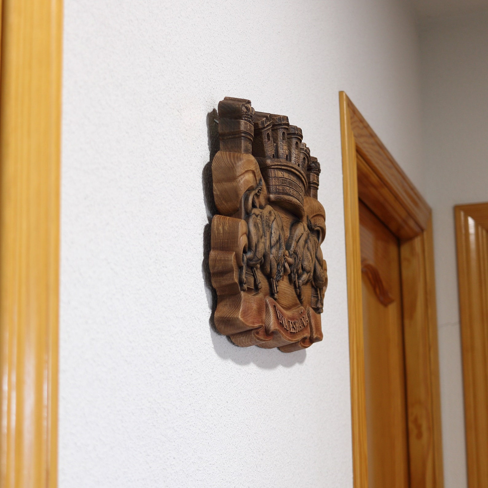 Bull Wood Carvings Wall Art Rustic Home Decor Wood Carving Etsy