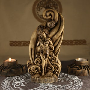 Xochiquetzal, Aztec statue, Aztec art Mayan carving, Goddess statue, Aztec sculpture Fertility goddess Aztec Maya Moon goddess Wood carving