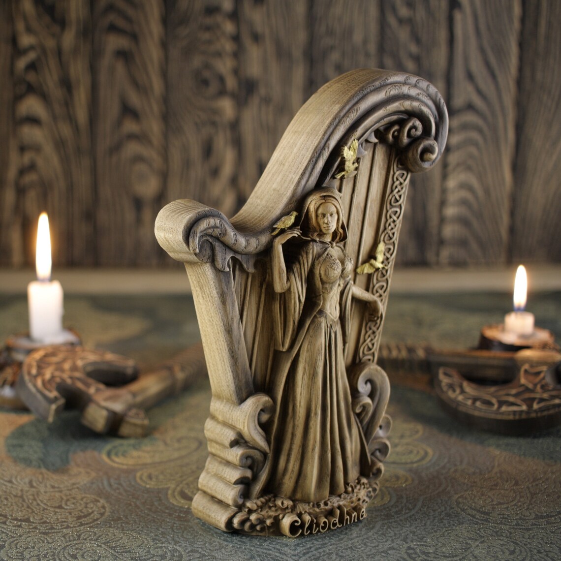 Celtic Goddess Cliodhna Goddess Statue Wooden Statue Norse Etsy Australia
