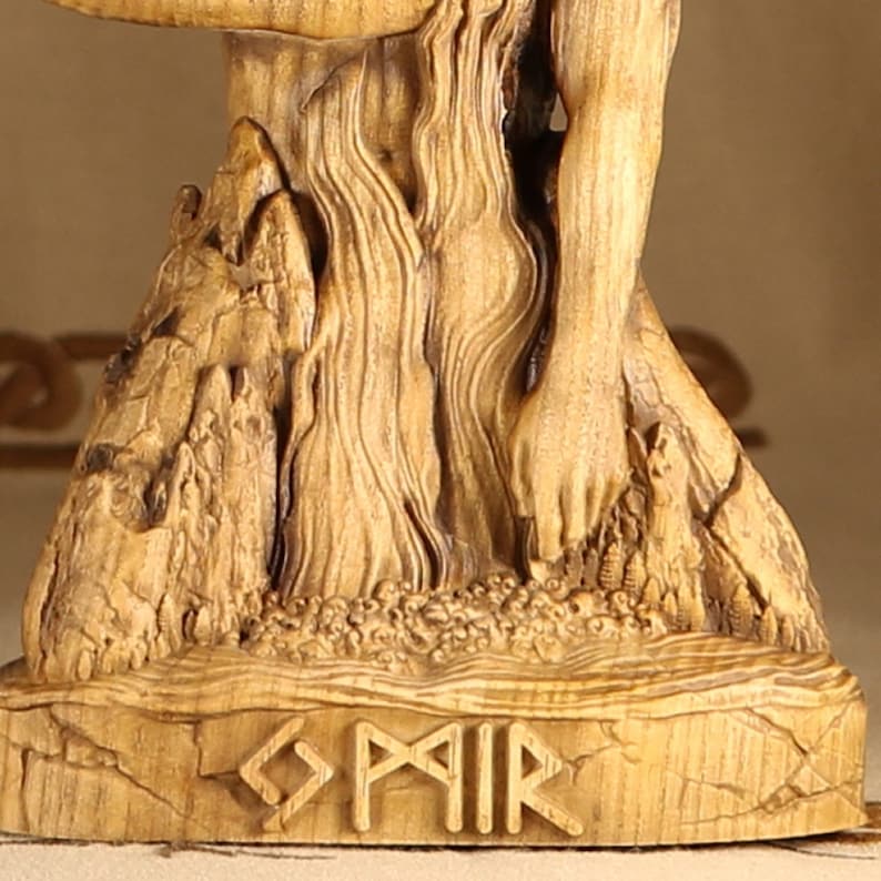 4er Set Nordische Götter Harzstatuen – Skandinavische Mythologie Deko Wikinger Figuren