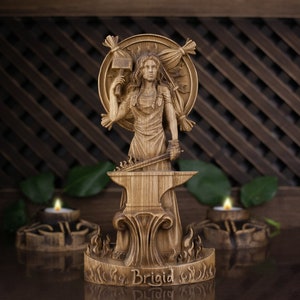 Goddess brigid, Brighid, Celtic goddess statue, Brigid statue Goddess brighid Goddess statue Brigit Сeltic mythology Pagan altar Norse altar
