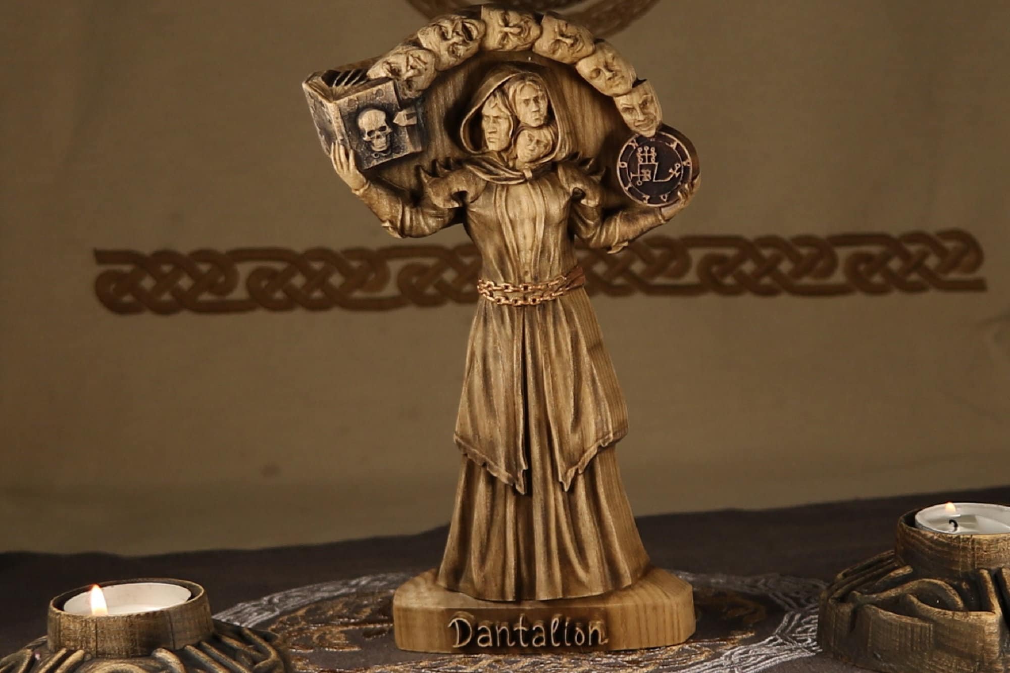 地獄の公爵ダンタリオン像：木製の悪魔崇拝の異教の祭壇装飾 - Etsy 日本