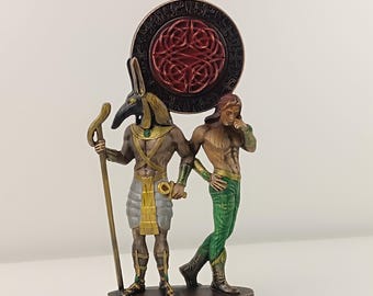 Wooden Statue of Set and Loki