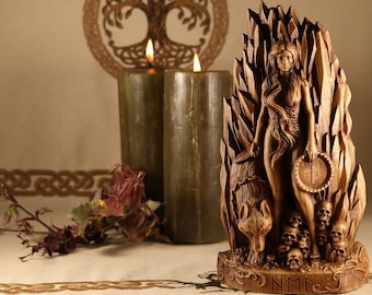 Hel statue, Goddess statue Wiccan altar kit